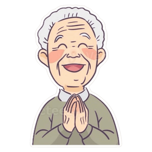 Smiling elderly person